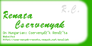 renata cservenyak business card